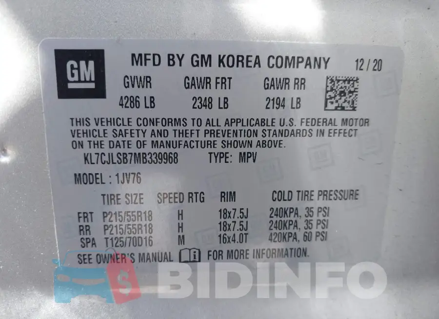 KL7CJLSB7MB339968 Photo# 9