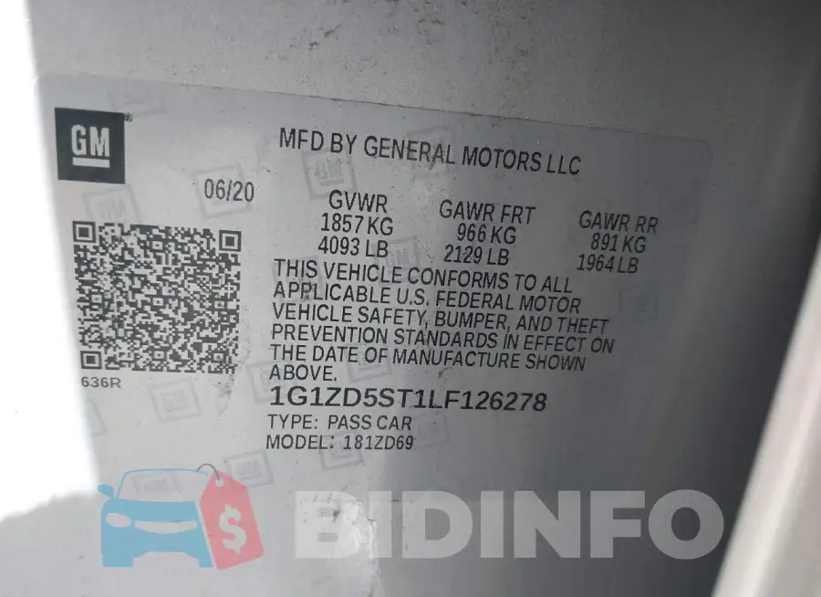 1G1ZD5ST1LF126278 Photo# 9