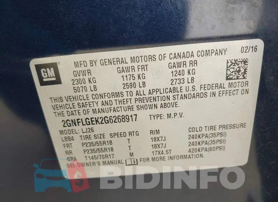 2GNFLGEK2G6268917 Photo# 9
