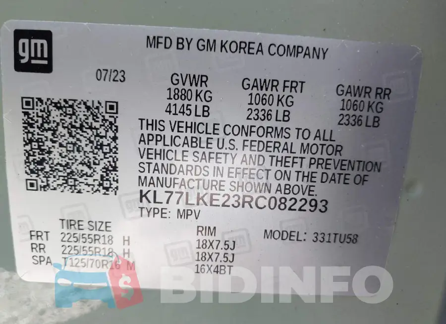 KL77LKE23RC082293 Photo# 9