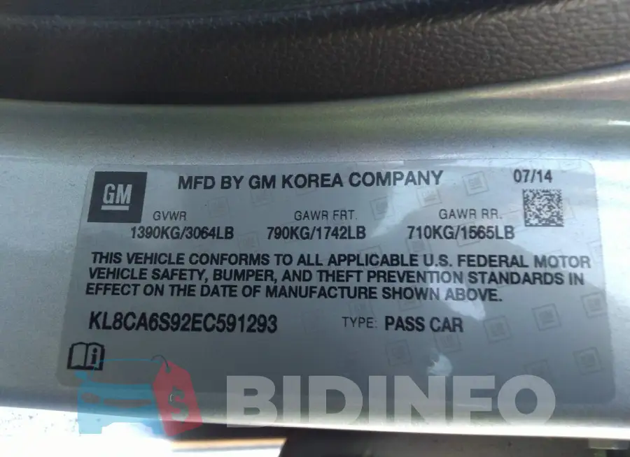 KL8CA6S92EC591293 Photo# 9