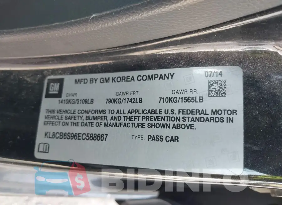 KL8CB6S96EC588667 Photo# 9