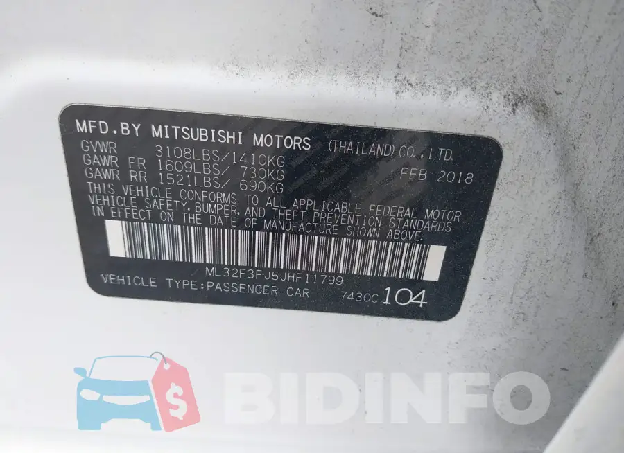 ML32F3FJ5JHF11799 Photo# 9