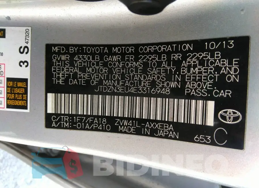 JTDZN3EU4E3316948 Photo# 9
