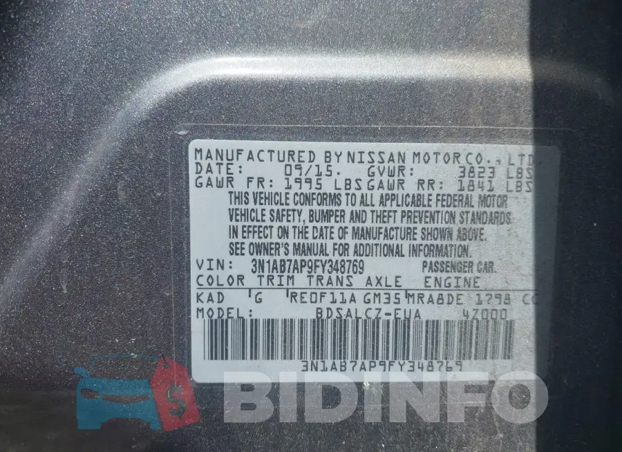 3N1AB7AP9FY348769 Photo# 9
