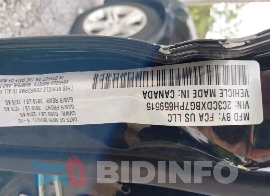 2C3CDXBG7PH659515 Photo# 9