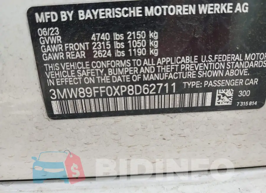 3MW89FF0XP8D62711 Photo# 9