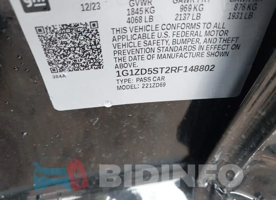 1G1ZD5ST2RF148802 Photo# 9