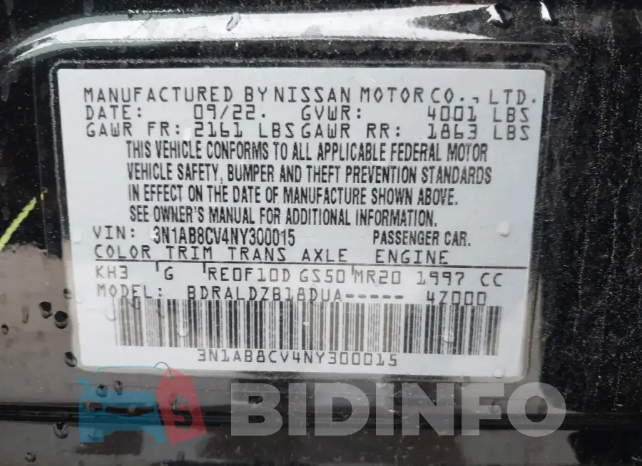 3N1AB8CV4NY300015 Photo# 9