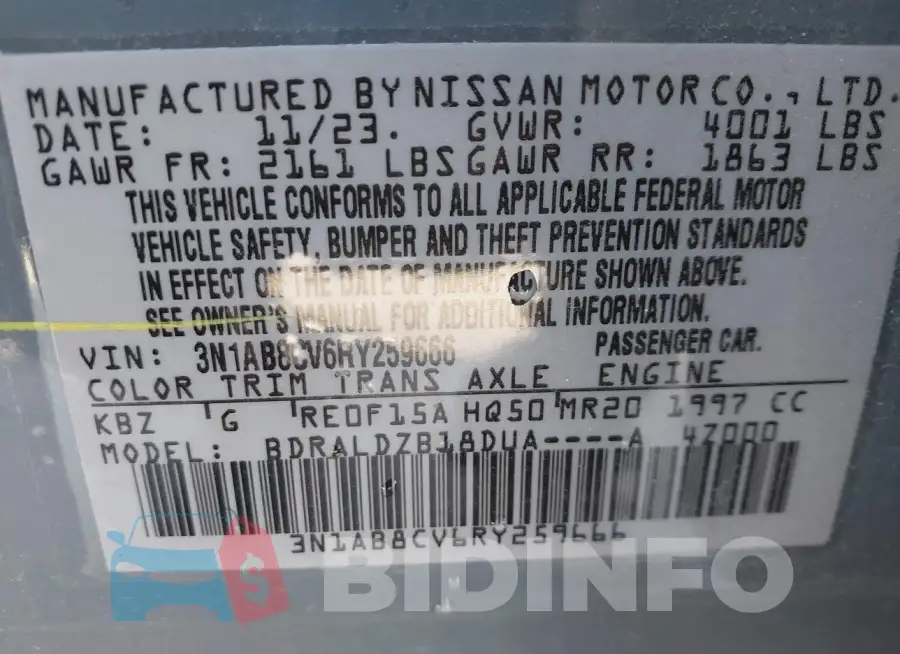 3N1AB8CV6RY259666 Photo# 9