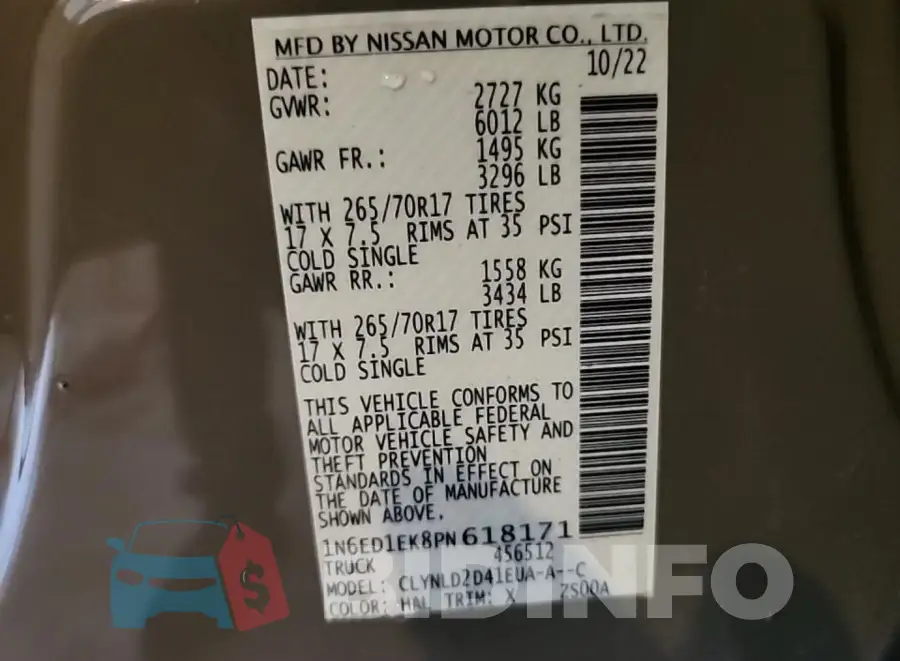 1N6ED1EK8PN618171 Photo# 8