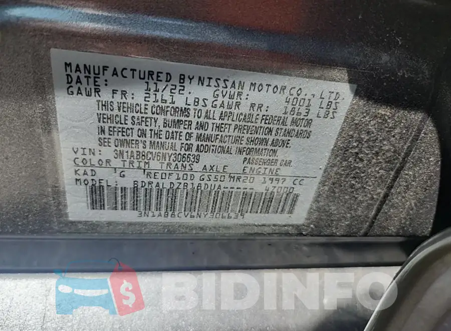 3N1AB8CV6NY306639 Photo# 8