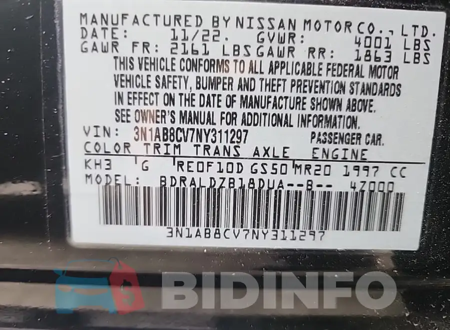 3N1AB8CV7NY311297 Photo# 8