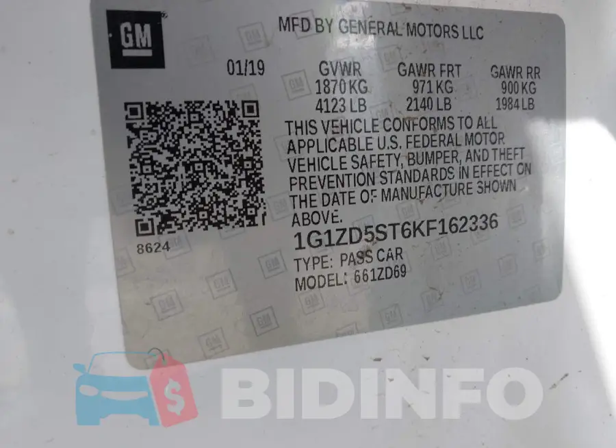 1G1ZD5ST6KF162336 Photo# 9