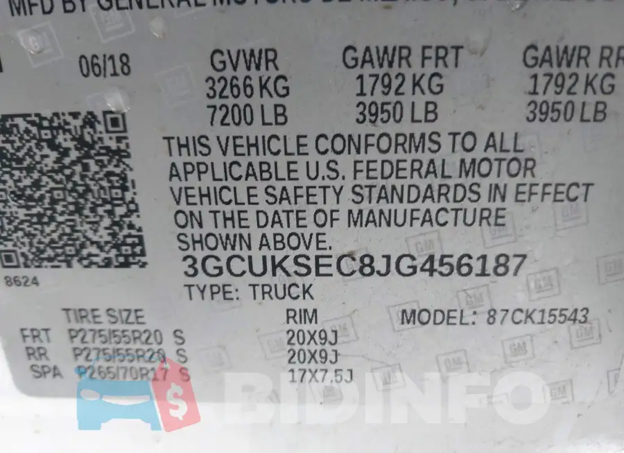 3GCUKSEC8JG456187 Photo# 9