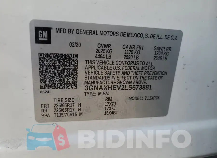 3GNAXHEV2LS673881 Photo# 7