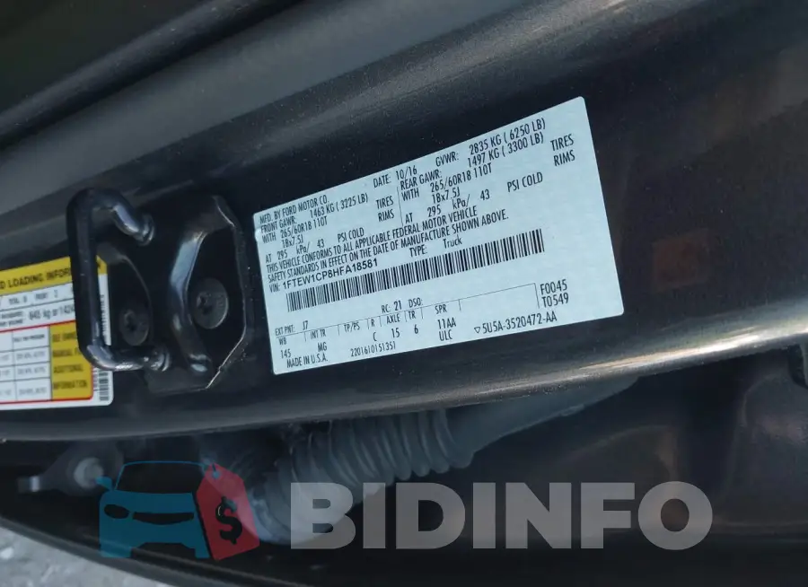 1FTEW1CP8HFA18581 Photo# 9