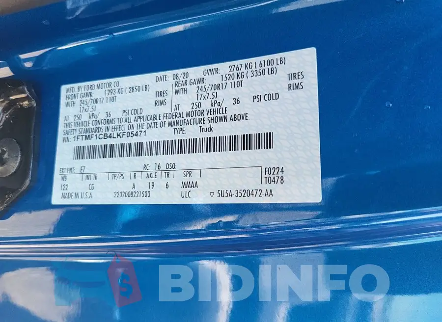 1FTMF1CB4LKF05471 Photo# 8