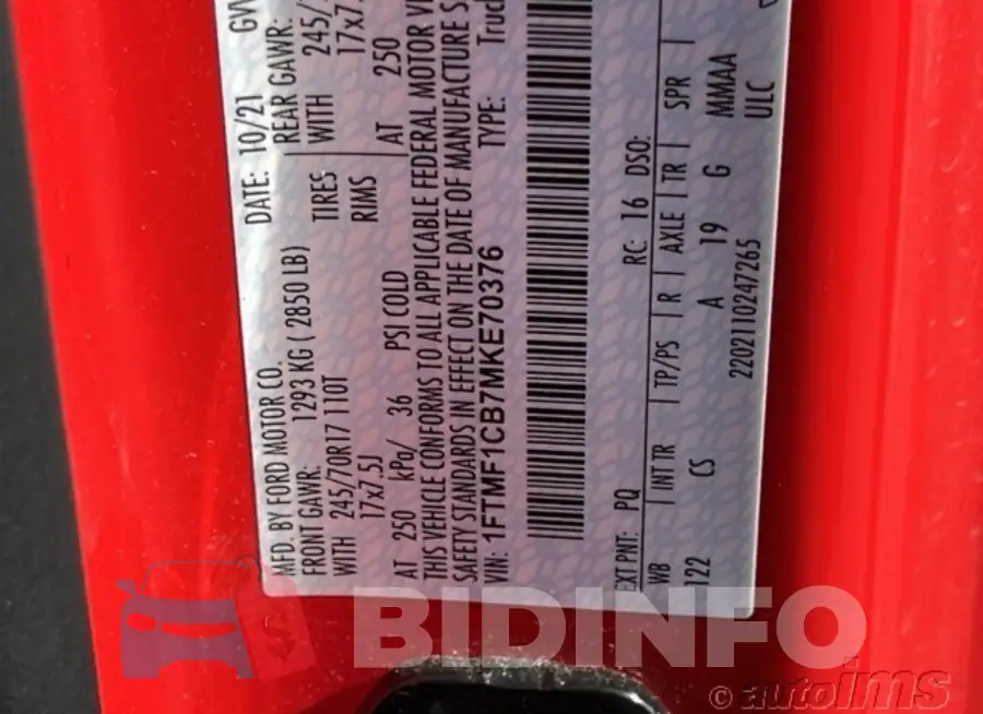 1FTMF1CB7MKE70376 Photo# 10