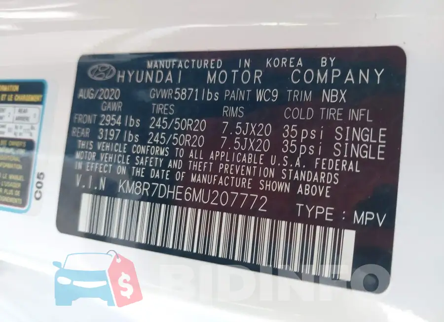 KM8R7DHE6MU207772 Photo# 9