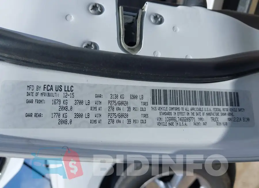 1C6RR6LT4GS209771 Photo# 9