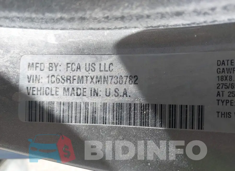 1C6SRFMTXMN738782 Photo# 9