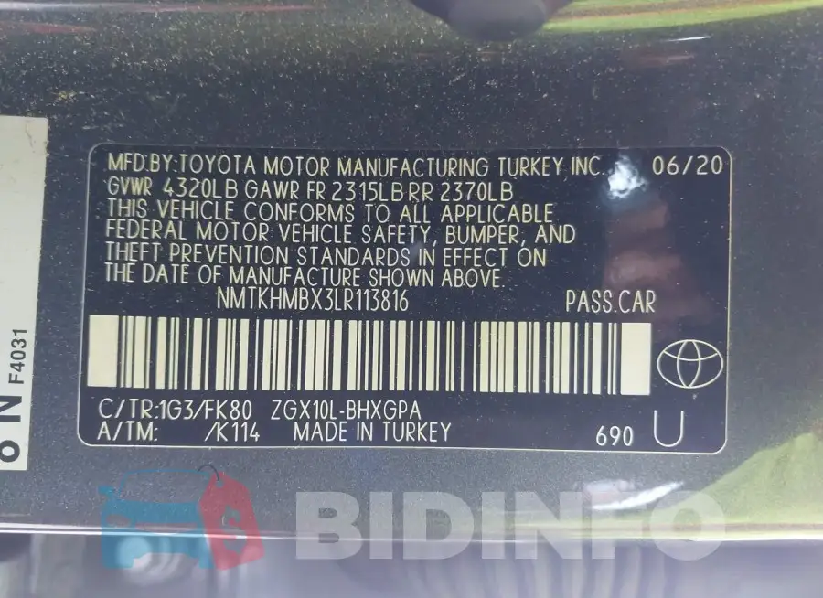 NMTKHMBX3LR113816 Photo# 9
