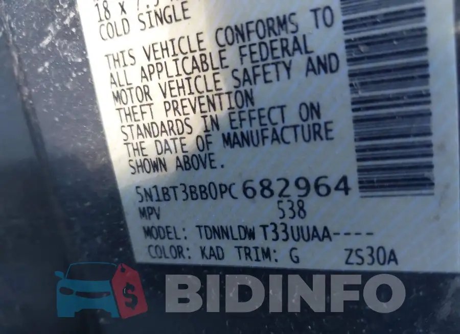 5N1BT3BB0PC682964 Photo# 9