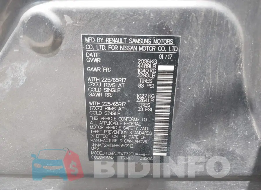 KNMAT2MT9HP550912 Photo# 19
