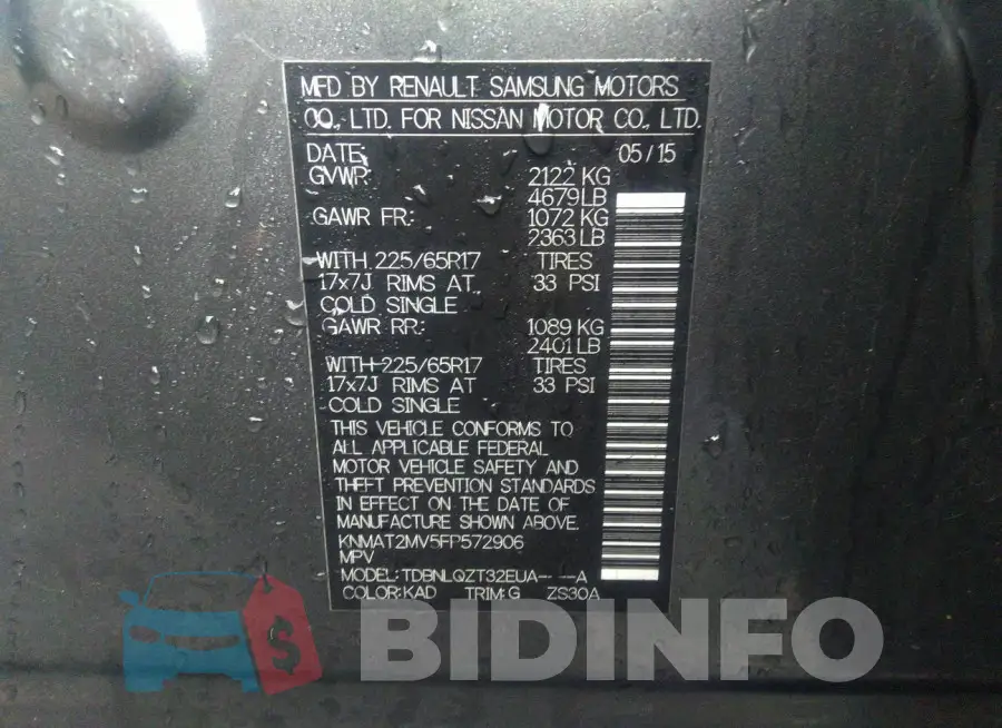 KNMAT2MV5FP572906 Photo# 9