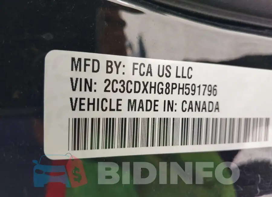 2C3CDXHG8PH591796 Photo# 9
