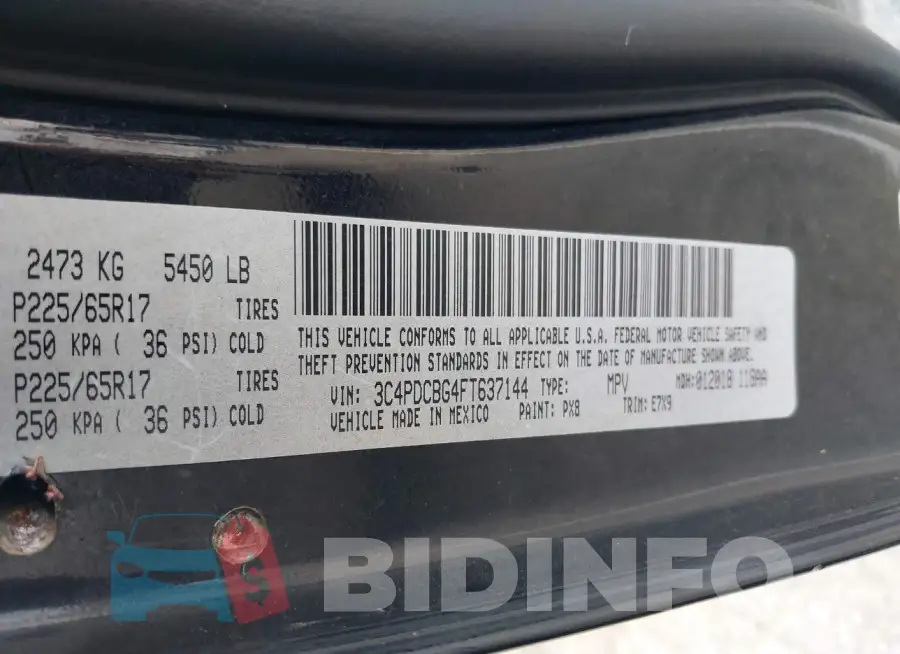 3C4PDCBG4FT637144 Photo# 9