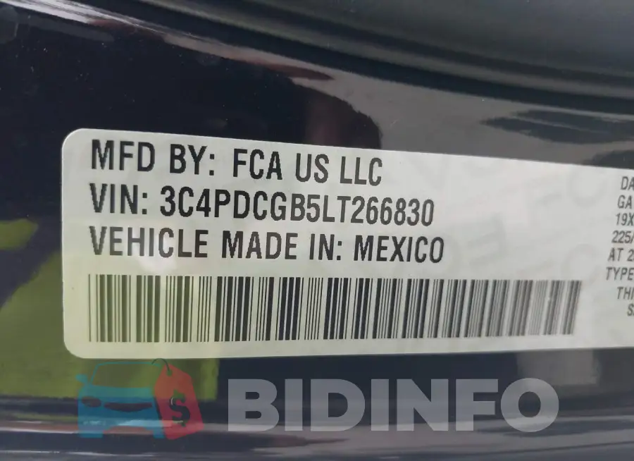 3C4PDCGB5LT266830 Photo# 9