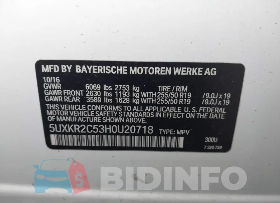 5UXKR2C53H0U20718 Photo# 17