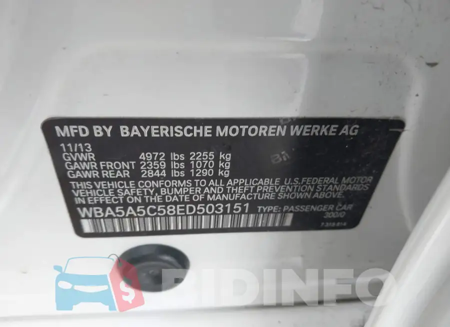 WBA5A5C58ED503151 Photo# 9