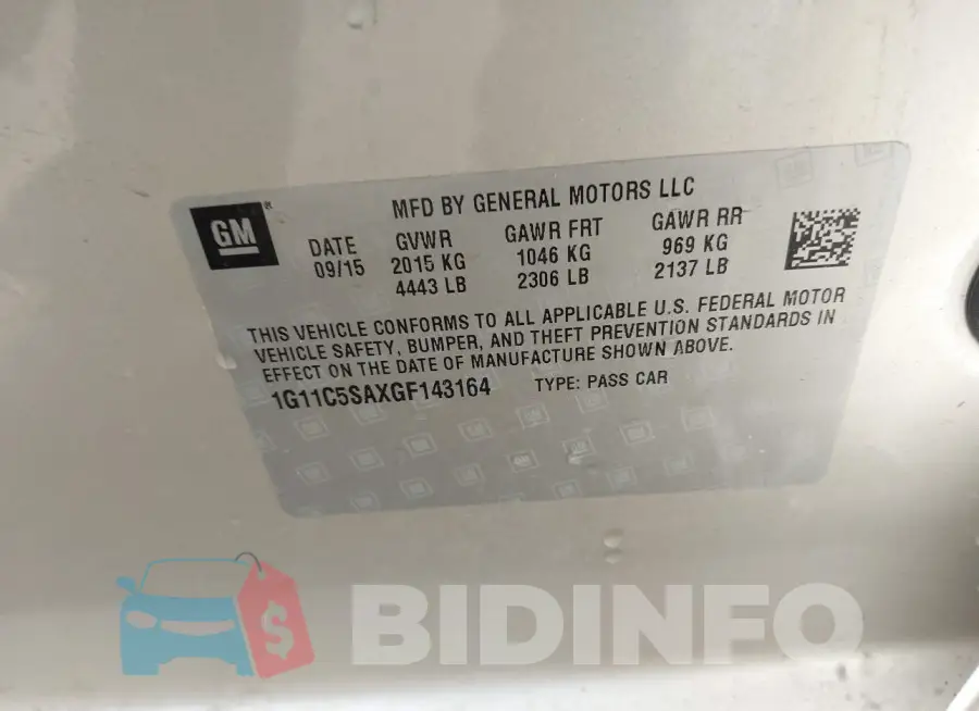 1G11C5SAXGF143164 Photo# 9