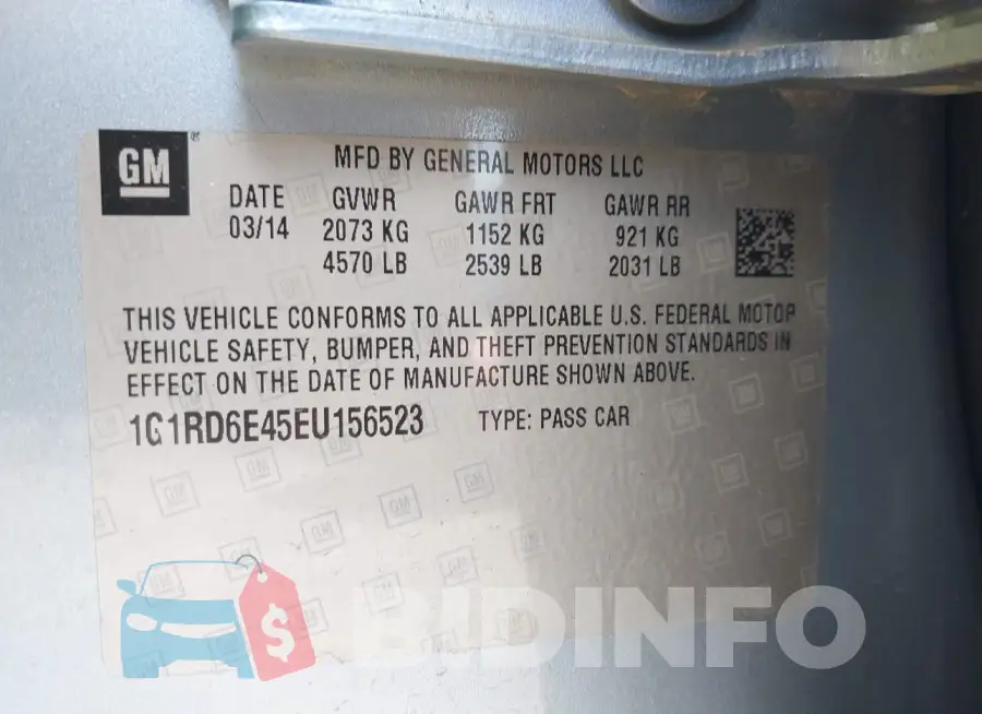 1G1RD6E45EU156523 Photo# 9