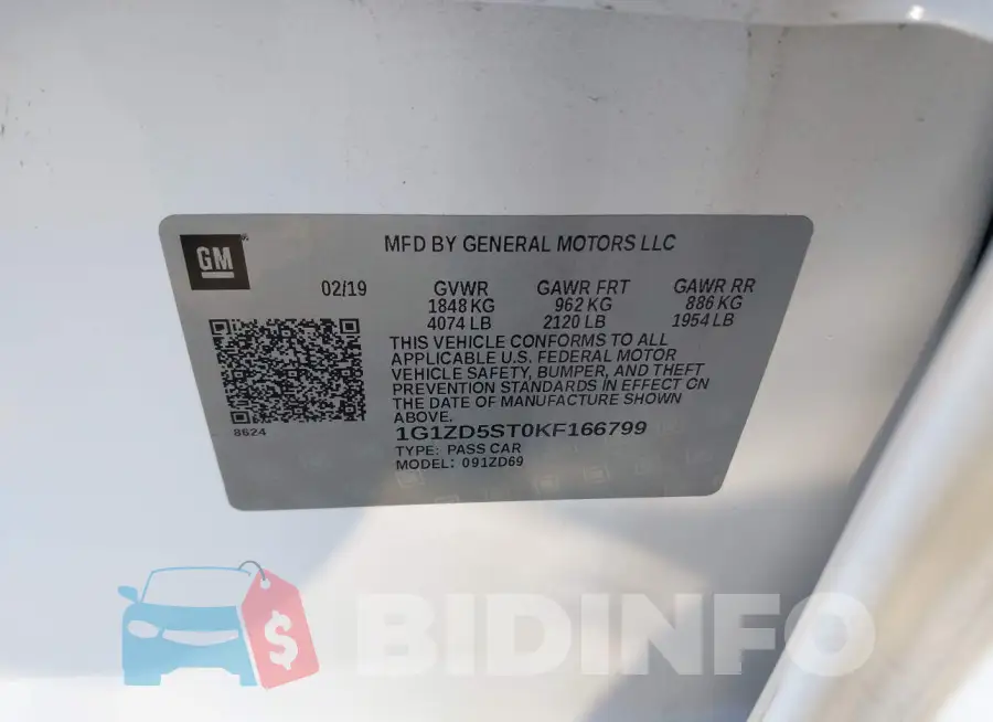 1G1ZD5ST0KF166799 Photo# 9
