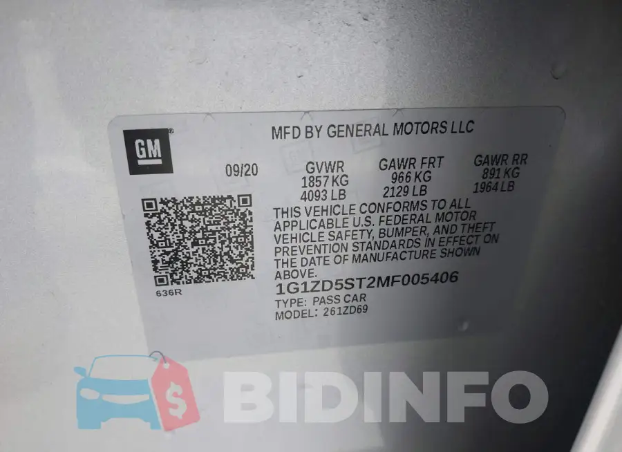 1G1ZD5ST2MF005406 Photo# 9