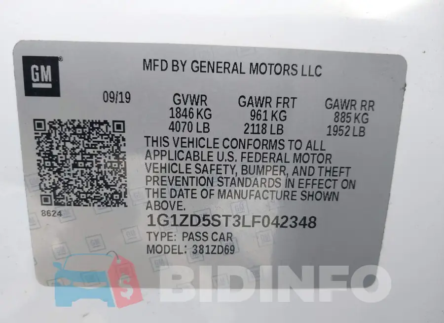 1G1ZD5ST3LF042348 Photo# 9