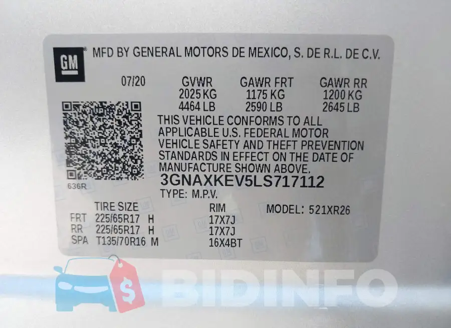 3GNAXKEV5LS717112 Photo# 9