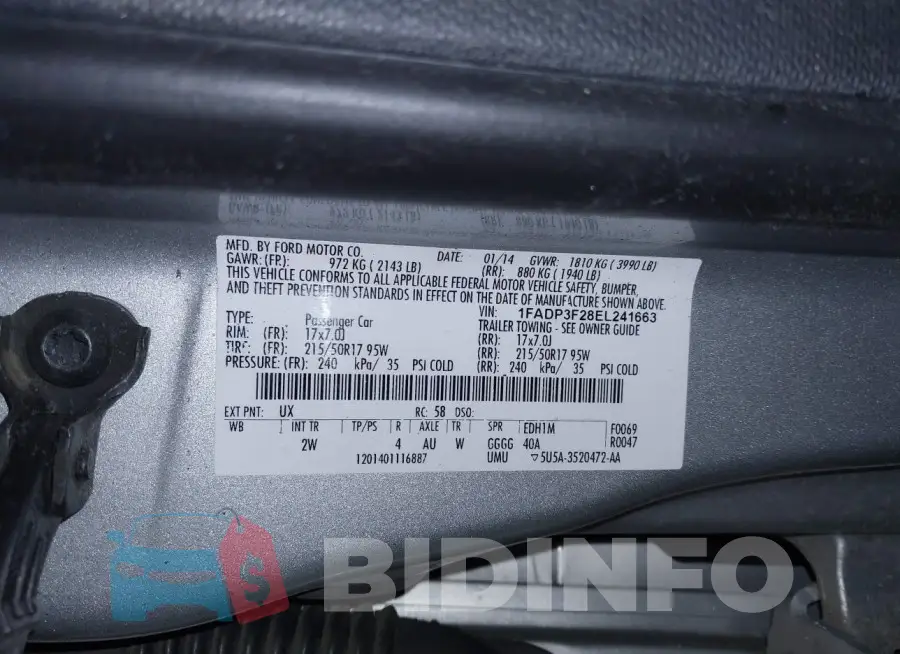 1FADP3F28EL241663 Photo# 9