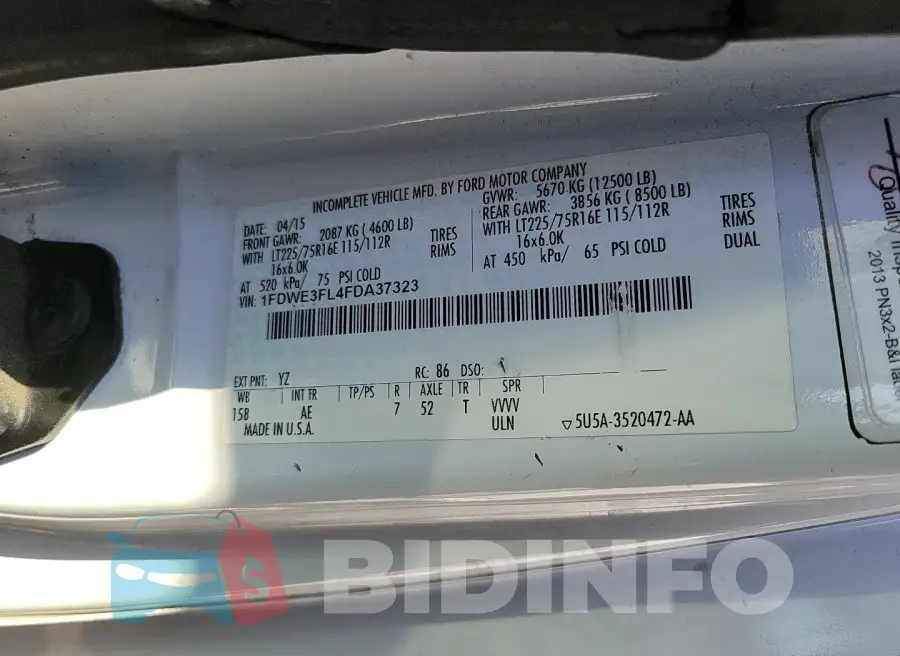 1FDWE3FL4FDA37323 Photo# 11