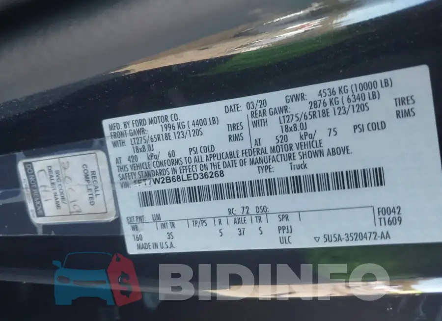 1FT7W2B68LED36268 Photo# 9