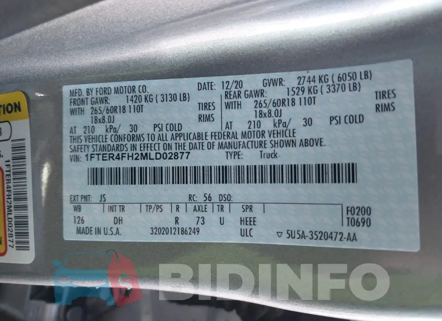 1FTER4FH2MLD02877 Photo# 9