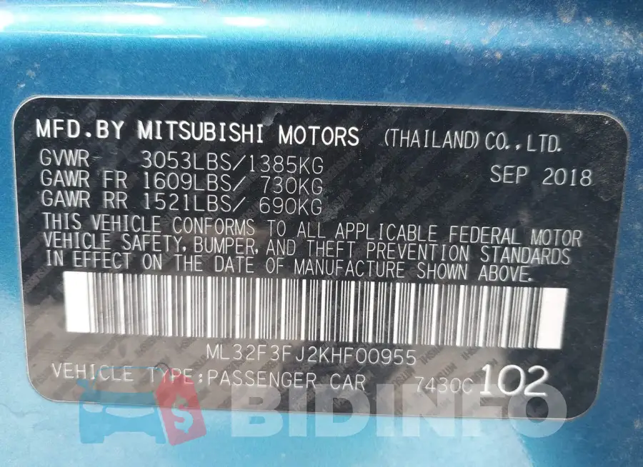 ML32F3FJ2KHF00955 Photo# 9