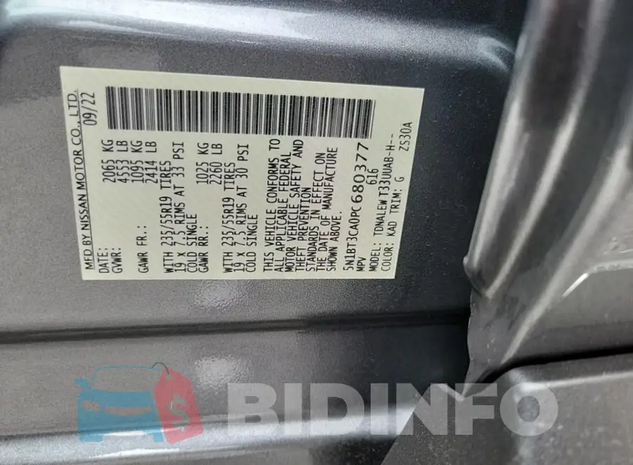 5N1BT3CA0PC680377 Photo# 8