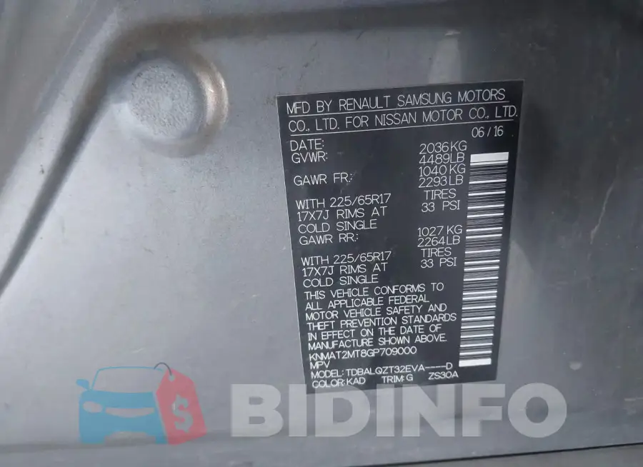 KNMAT2MT8GP709000 Photo# 9