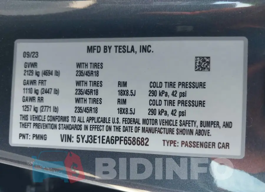 5YJ3E1EA6PF658682 Photo# 8