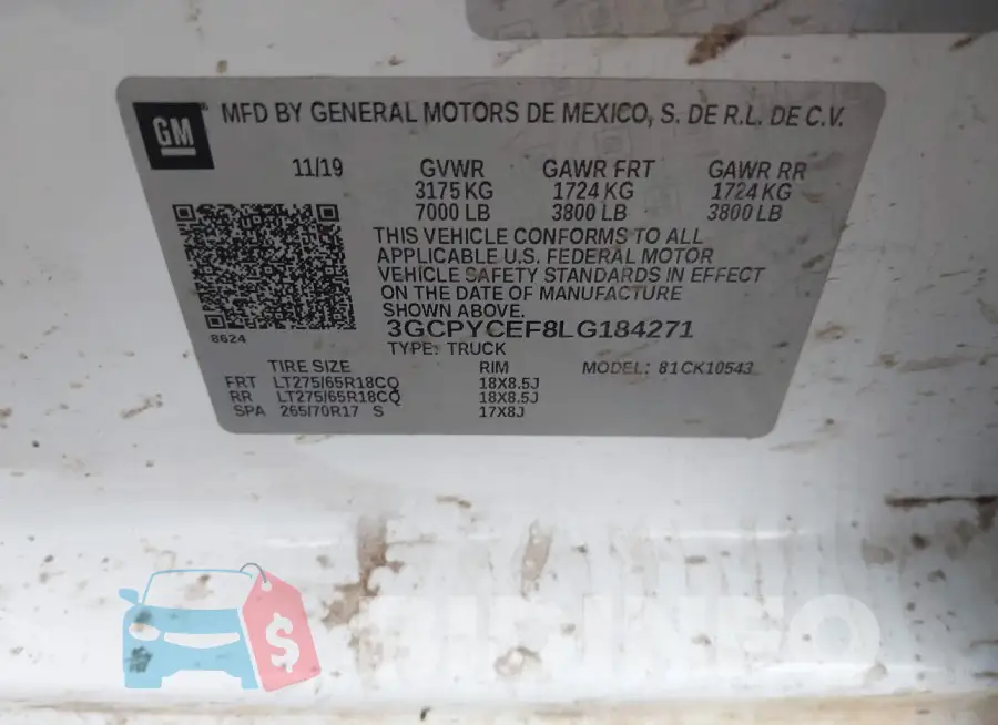 3GCPYCEF8LG184271 Photo# 9